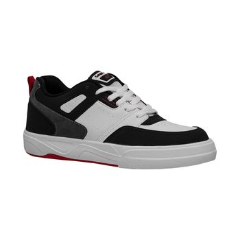 Tenis-Casual-Preto-Branco-e-Vermelho-Pontos-de-Cor-|-Logus-Tamanho--39---Cor--BRANCO-0
